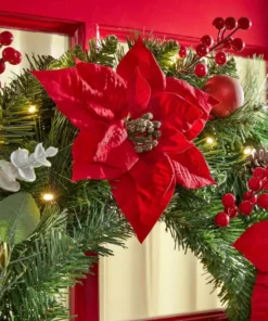 Home Accents Holiday 30 in Prelit Berry Bliss Wreath -Home Accents Holiday Shop home accents holiday christmas wreaths 21gr50165 a0 1000