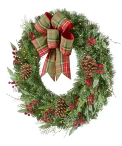 Home Accents Holiday 30 in Prelit Woodmore Wreath -Home Accents Holiday Shop home accents holiday christmas wreaths 21gr50166 40 1000