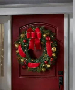 Home Accents Holiday 30 in Prelit Hampstead Wreath -Home Accents Holiday Shop home accents holiday christmas wreaths 22gr60006 a0 1000