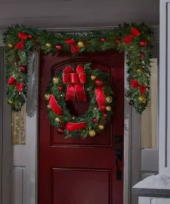 Home Accents Holiday 30 in Prelit Hampstead Wreath -Home Accents Holiday Shop home accents holiday christmas wreaths 22gr60006 e1 1000