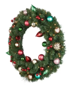 Home Accents Holiday 30 in. Festive Nutcracker Battery Operated Pine LED Pre-Lit Artificial Christmas Wreath with Timer -Home Accents Holiday Shop home accents holiday christmas wreaths 22ne50006 40 1000 1