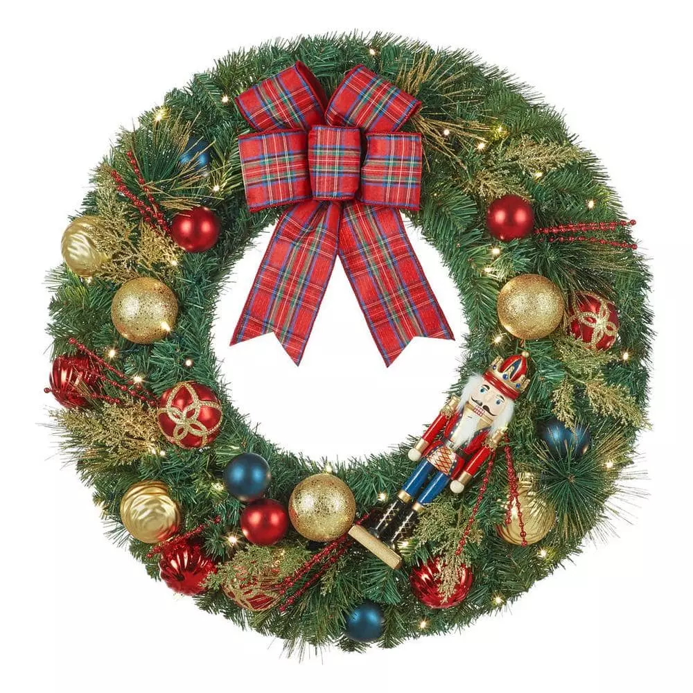Home Accents Holiday 30 in Prelit Nutcracker Wreath 3 Home Accents Holiday 30 in Prelit Nutcracker Wreath