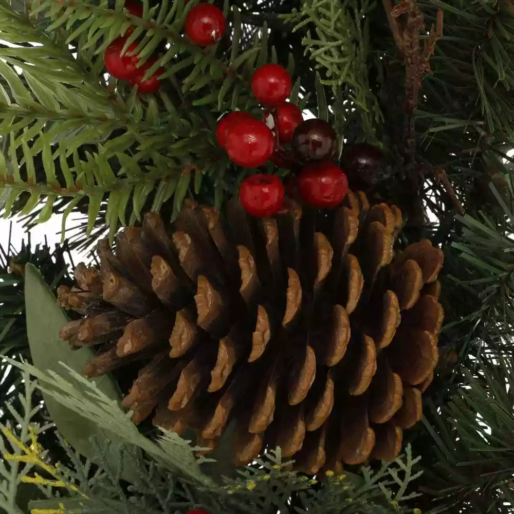 Home Accents Holiday 48 in Prelit Woodmore Wreath 6 Home Accents Holiday 48 in Prelit Woodmore Wreath - Image 4