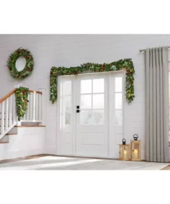 Home Accents Holiday 36 in Prelit Woodmore Wreath -Home Accents Holiday Shop home accents holiday christmas wreaths chzh3811602th6 1d 1000