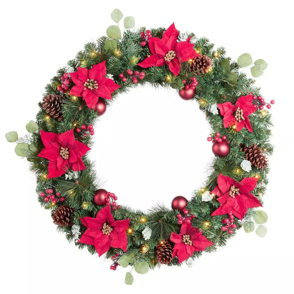 Home Accents Holiday 36 in Prelit Berry Bliss Wreath 3 Home Accents Holiday 36 in Prelit Berry Bliss Wreath