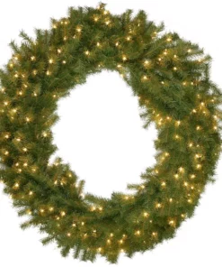 Home Accents Holiday 48 in Prelit Norwood Fir Wreath