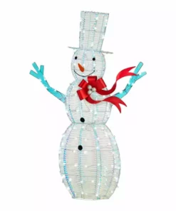 Home Accents Holiday 6 ft Iridescent Ribbon Snowman Holiday Yard Decoration -Home Accents Holiday Shop home accents holiday christmas yard decorations 21gm12589 40 1000
