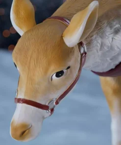 Home Accents Holiday 4.5 ft LED Feeding Reindeer Holiday Yard Decoration -Home Accents Holiday Shop home accents holiday christmas yard decorations 21pa42584 a0 1000