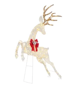 Home Accents Holiday 5.5 ft Warm White LED Jumping Buck Holiday Yard Decoration -Home Accents Holiday Shop home accents holiday christmas yard decorations 21rt1892111 40 1000
