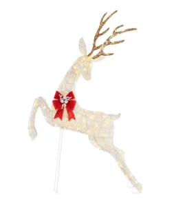 Home Accents Holiday 5.5 ft Warm White LED Jumping Buck Holiday Yard Decoration