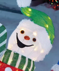 Home Accents Holiday 3.5 ft Warm White LED Snowman and Retriever Holiday Yard Decoration -Home Accents Holiday Shop home accents holiday christmas yard decorations 21rt27121142 a0 1000