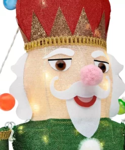 Home Accents Holiday 7 ft LED Polar Bear Gift Nutcracker Holiday Yard Decoration -Home Accents Holiday Shop home accents holiday christmas yard decorations 21rt3062114 1d 1000