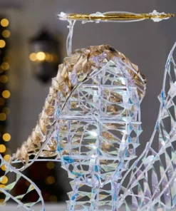 Home Accents Holiday 6 ft Iridescent Ribbon Angel Holiday Yard Decoration -Home Accents Holiday Shop home accents holiday christmas yard decorations 22gm80770 a0 1000