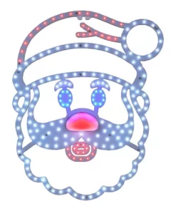 Home Accents Holiday 16 in Hi-Vibrant LED Santa Holiday Yard Decoration