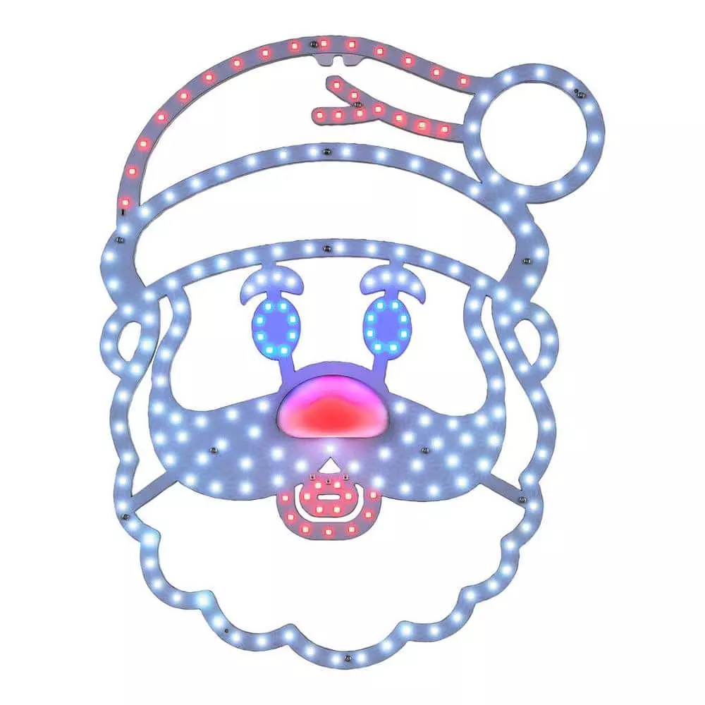 Home Accents Holiday 16 in Hi-Vibrant LED Santa Holiday Yard Decoration 3 Home Accents Holiday 16 in Hi-Vibrant LED Santa Holiday Yard Decoration