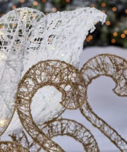 Home Accents Holiday 5 ft Warm White LED Reindeer with Sleigh Holiday Yard Decoration -Home Accents Holiday Shop home accents holiday christmas yard decorations 22rt1182211 1d 1000