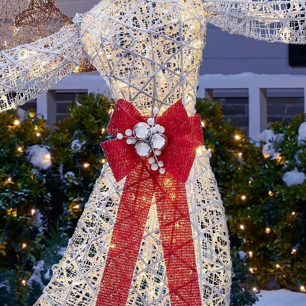 Home Accents Holiday 7.5 ft Warm White LED Angel with Star Holiday Yard Decoration 7 Home Accents Holiday 7.5 ft Warm White LED Angel with Star Holiday Yard Decoration - Image 5