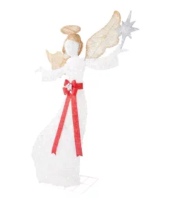 Home Accents Holiday 7.5 ft Warm White LED Angel with Star Holiday Yard Decoration 9 Home Accents Holiday 7.5 ft Warm White LED Angel with Star Holiday Yard Decoration -Home Accents Holiday Shop home accents holiday christmas yard decorations 22rt1222211 40 1000