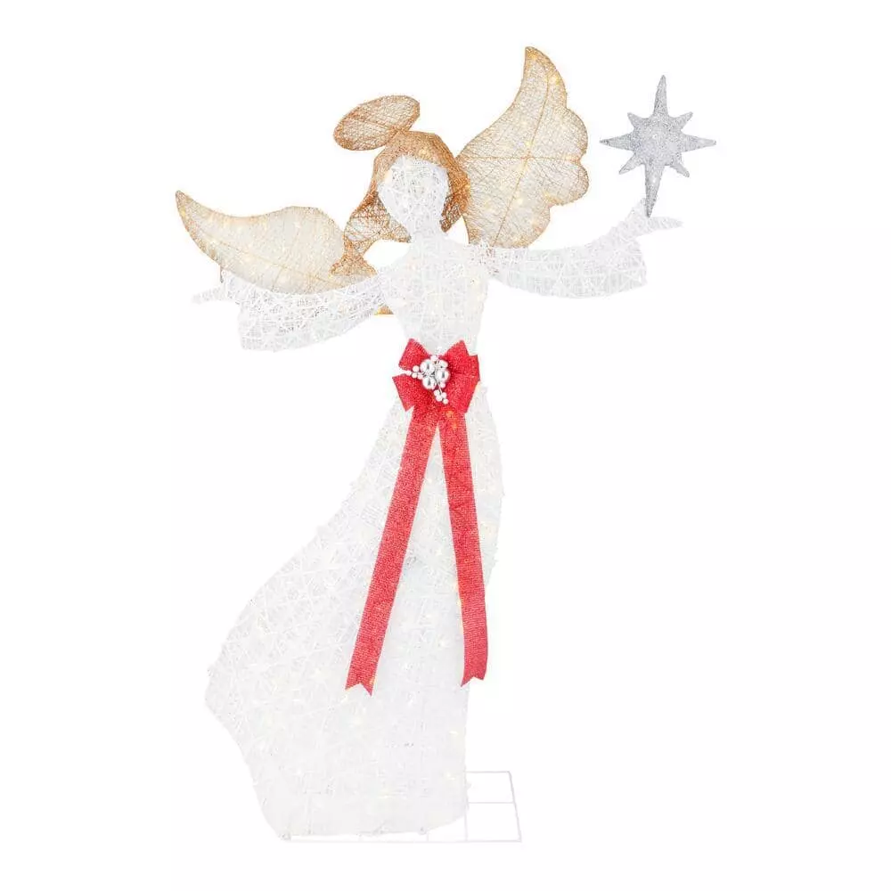 Home Accents Holiday 7.5 ft Warm White LED Angel with Star Holiday Yard Decoration 3 Home Accents Holiday 7.5 ft Warm White LED Angel with Star Holiday Yard Decoration