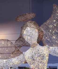 Home Accents Holiday 7.5 ft Warm White LED Angel with Star Holiday Yard Decoration 10 Home Accents Holiday 7.5 ft Warm White LED Angel with Star Holiday Yard Decoration -Home Accents Holiday Shop home accents holiday christmas yard decorations 22rt1222211 a0 1000