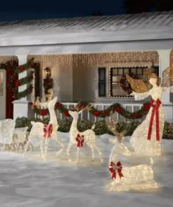 Home Accents Holiday 3.5 ft Warm White LED Laying Buck Gold Bow Holiday Yard Decoration 13 Home Accents Holiday 3.5 ft Warm White LED Laying Buck Gold Bow Holiday Yard Decoration -Home Accents Holiday Shop home accents holiday christmas yard decorations 22rt1252211 66 1000