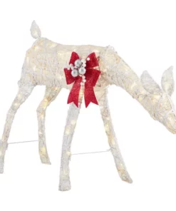 Home Accents Holiday 3 ft Warm White LED Feeding Doe Holiday Yard Decoration -Home Accents Holiday Shop home accents holiday christmas yard decorations 22rt1262211 40 1000