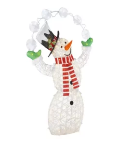 Home Accents Holiday 6 ft Warm White-Cool White LED Juggling Snowman Holiday Yard Decoration -Home Accents Holiday Shop home accents holiday christmas yard decorations 22rt13722111 40 1000