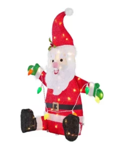 Home Accents Holiday 3 ft Warm White LED Santa with Lights Holiday Yard Decoration 9 Home Accents Holiday 3 ft Warm White LED Santa with Lights Holiday Yard Decoration -Home Accents Holiday Shop home accents holiday christmas yard decorations 22rt1742214 40 1000