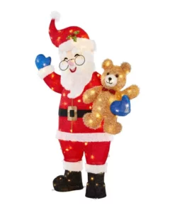 Home Accents Holiday 5 ft Warm White LED Santa with Teddy Bear Holiday Yard Decoration 9 Home Accents Holiday 5 ft Warm White LED Santa with Teddy Bear Holiday Yard Decoration -Home Accents Holiday Shop home accents holiday christmas yard decorations 22rt1942214 40 1000