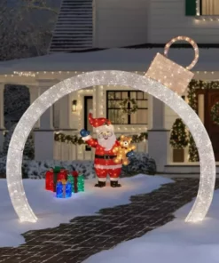 Home Accents Holiday 5 ft Warm White LED Santa with Teddy Bear Holiday Yard Decoration 10 Home Accents Holiday 5 ft Warm White LED Santa with Teddy Bear Holiday Yard Decoration -Home Accents Holiday Shop home accents holiday christmas yard decorations 22rt1942214 a0 1000