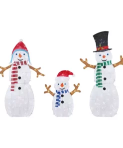 Home Accents Holiday 3-Piece Snowman Family
