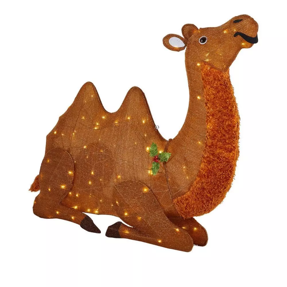 Home Accents Holiday 40 in Warm White LED Camel Holiday Yard Decoration 5 Home Accents Holiday 40 in Warm White LED Camel Holiday Yard Decoration - Image 3