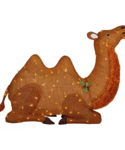 Home Accents Holiday 40 in Warm White LED Camel Holiday Yard Decoration