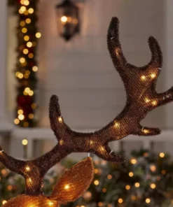 Home Accents Holiday 58 in Warm White LED 2D Set Of 3 Deer Holiday Yard Decoration -Home Accents Holiday Shop home accents holiday christmas yard decorations 22rt2092214 1d 1000