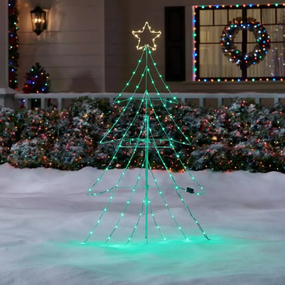 Home Accents Holiday 5.5 ft Silhouette Christmas Tree Holiday Yard Decoration 4 Home Accents Holiday 5.5 ft Silhouette Christmas Tree Holiday Yard Decoration - Image 2