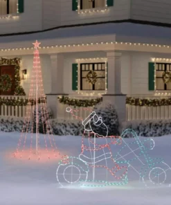 Home Accents Holiday 4 ft Silhouette Motorcycle Santa Holiday Yard Decoration -Home Accents Holiday Shop home accents holiday christmas yard decorations 22rt5792215yx 1d 1000
