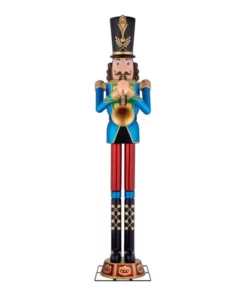 Home Accents Holiday 8 ft Trumpeting Nutcracker Holiday Yard Decoration