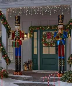 Home Accents Holiday 8 ft Trumpeting Nutcracker Holiday Yard Decoration -Home Accents Holiday Shop home accents holiday christmas yard decorations 22sv23302 66 1000