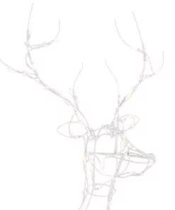 Home Accents Holiday 4 ft Warm White LED White Wire Buck Holiday Yard Decoration -Home Accents Holiday Shop home accents holiday christmas yard decorations ty070 1713 1d 1000