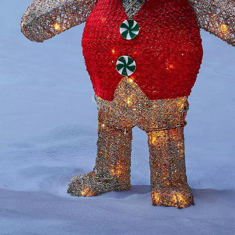 Home Accents Holiday 3 ft Warm White LED Gingerbread Girl and Boy Holiday Yard Decoration 7 Home Accents Holiday 3 ft Warm White LED Gingerbread Girl and Boy Holiday Yard Decoration - Image 5