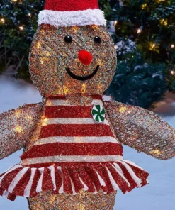 Home Accents Holiday 3 ft Warm White LED Gingerbread Girl and Boy Holiday Yard Decoration 10 Home Accents Holiday 3 ft Warm White LED Gingerbread Girl and Boy Holiday Yard Decoration -Home Accents Holiday Shop home accents holiday christmas yard decorations ty194 2011 asst a0 1000