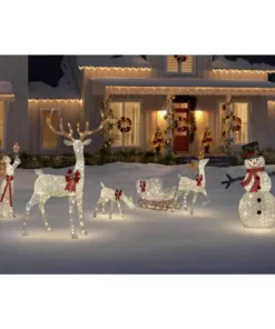 Home Accents Holiday 8.5 ft Warm White LED Giant Buck with Bow Holiday Yard Decoration -Home Accents Holiday Shop home accents holiday christmas yard decorations ty285 1911 1d 1000
