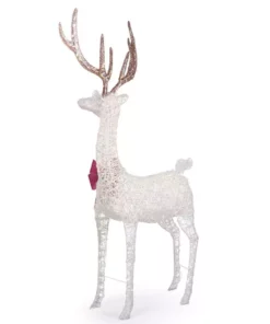 Home Accents Holiday 8.5 ft Warm White LED Giant Buck with Bow Holiday Yard Decoration -Home Accents Holiday Shop home accents holiday christmas yard decorations ty285 1911 66 1000