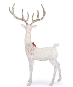 Home Accents Holiday 8.5 ft Warm White LED Giant Buck with Bow Holiday Yard Decoration -Home Accents Holiday Shop home accents holiday christmas yard decorations ty285 1911 77 1000