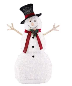 Home Accents Holiday 5 ft Warm White LED Snowman Holiday Yard Decoration