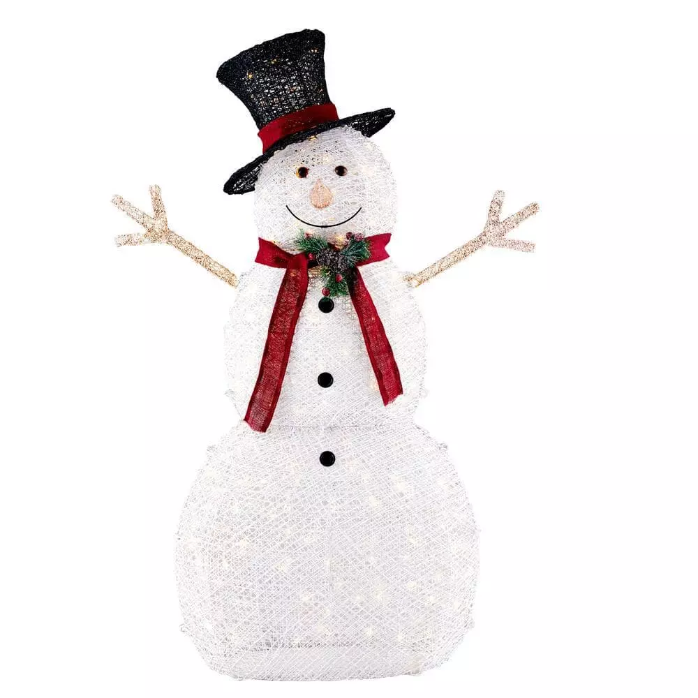Home Accents Holiday 5 ft Warm White LED Snowman Holiday Yard Decoration 3 Home Accents Holiday 5 ft Warm White LED Snowman Holiday Yard Decoration