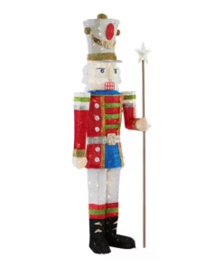 Home Accents Holiday 5.5 ft Warm White LED Solider Nutcracker Holiday Yard Decoration -Home Accents Holiday Shop home accents holiday christmas yard decorations ty315 1314 40 1000