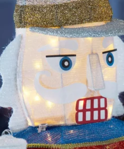 Home Accents Holiday 5.5 ft Warm White LED Solider Nutcracker Holiday Yard Decoration -Home Accents Holiday Shop home accents holiday christmas yard decorations ty315 1314 a0 1000