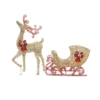 Home Accents Holiday 5 ft Gold Reindeer with 44 in Sleigh Holiday Yard Decoration 2 Home Accents Holiday 5 ft Gold Reindeer with 44 in Sleigh Holiday Yard Decoration -Home Accents Holiday Shop home accents holiday christmas yard decorations ty374 375 1411 64 1000
