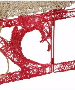 Home Accents Holiday 5 ft Gold Reindeer with 44 in Sleigh Holiday Yard Decoration -Home Accents Holiday Shop home accents holiday christmas yard decorations ty374 375 1411 66 1000